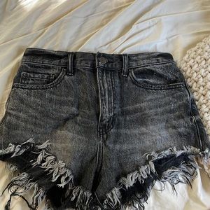 BDG Black Cheeky High Rise Black Jean Shorts